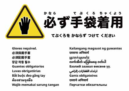 手袋着用
