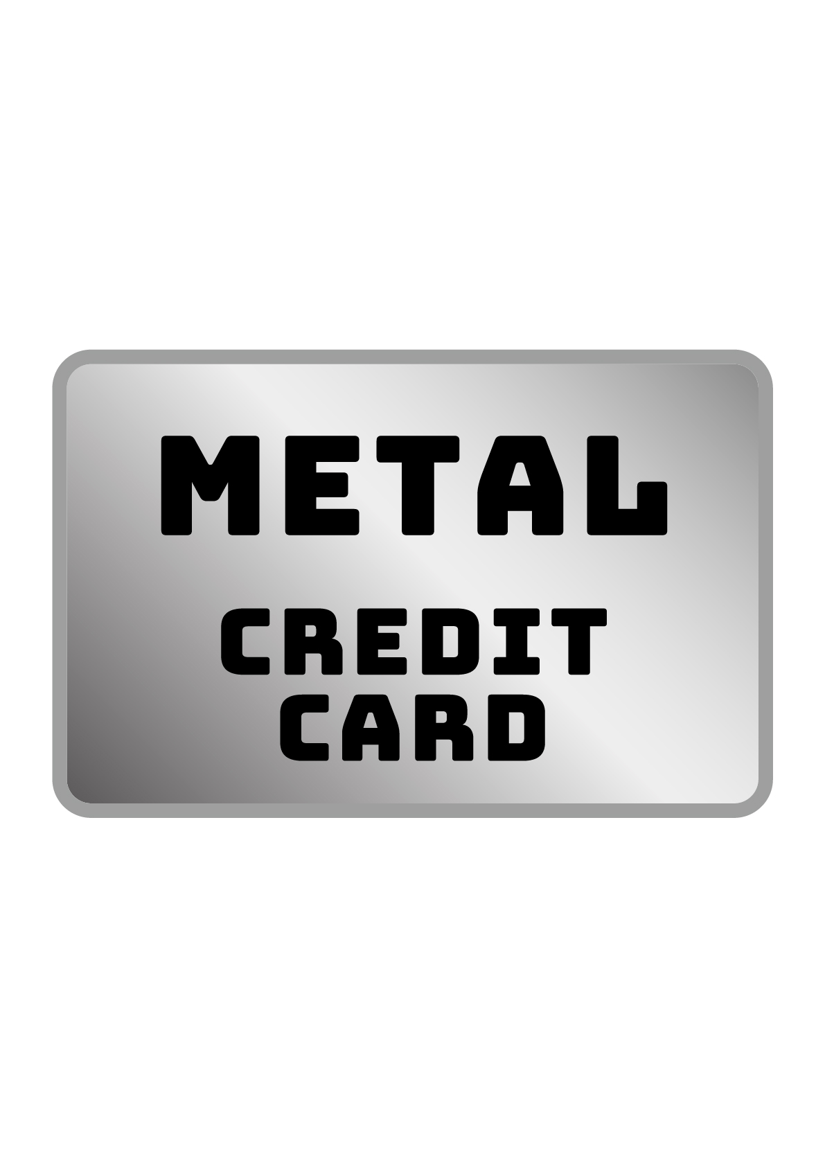 金属製クレジットカードのイラスト フリー張り紙素材 はりがみや